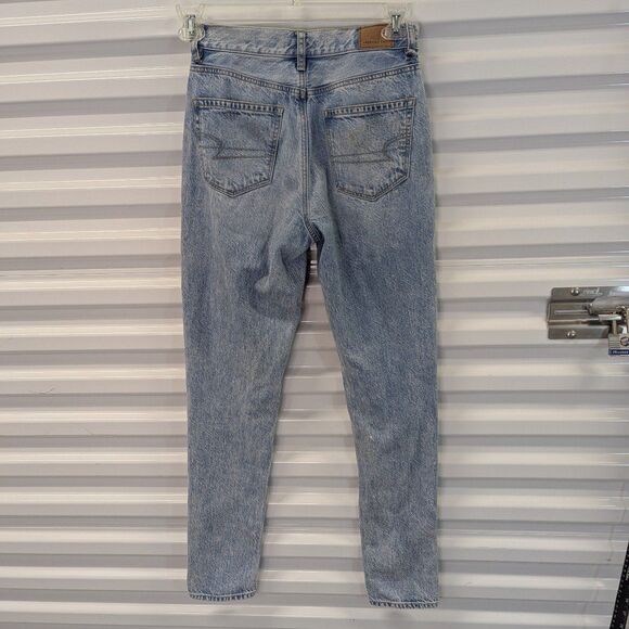 American Eagle Size 00 Long Distressed Mom Jeans - Picture 2 of 8